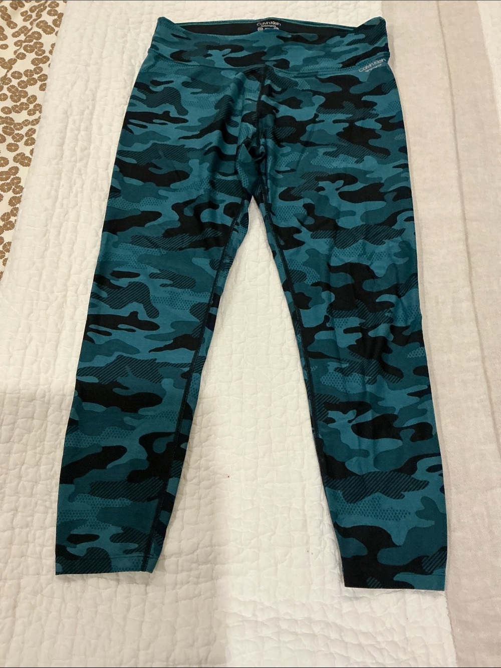 Calvin Klein Teal and Black Camo Leggings